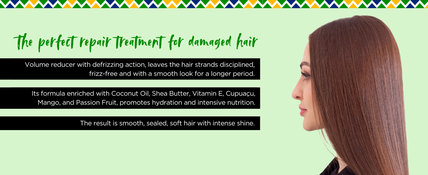 MARACUJA Hair Botox - Passion Fruit Brazilian Botox, Hair Harmonization, Anti-frizz - Intensive Treatment for all hair types, Hair Mask for Damage Repair and Control of Frizz and Volume - 17,63 oz