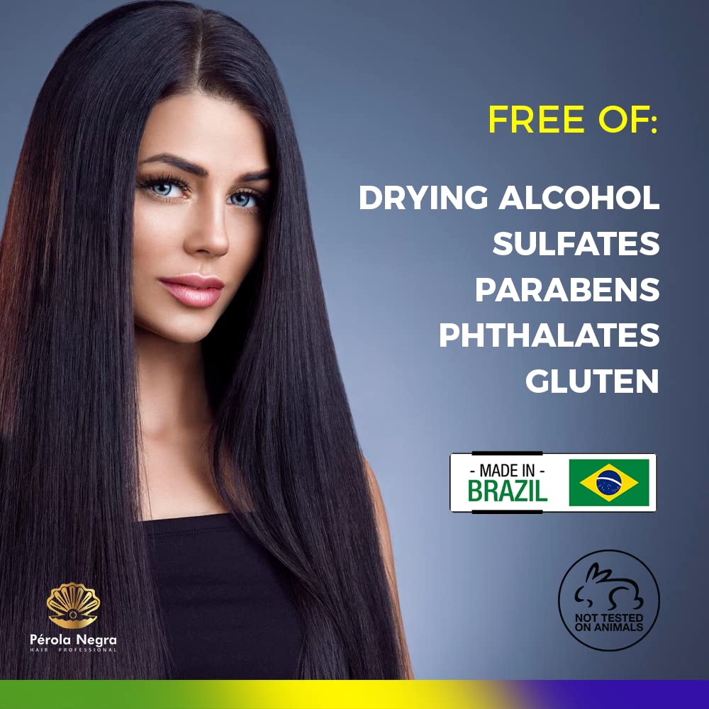 Perola Negra Gold Mask, Controls Frizz & Smooths Hair, Home care hair mask 9,87 oz