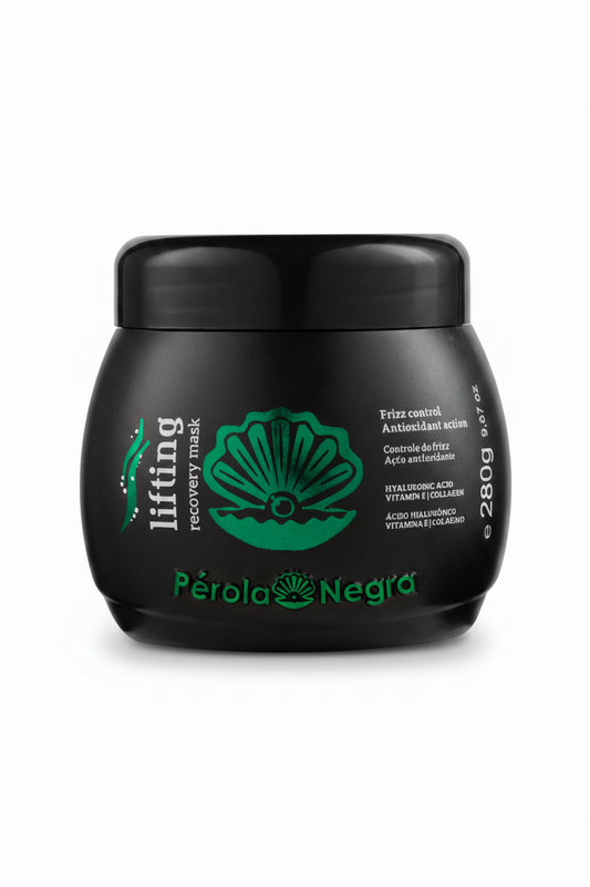 Perola Negra Recovering Mask, Frizz Control Antioxidant Action with Hyaluronic Acid - Frizz control 9.87 oz
