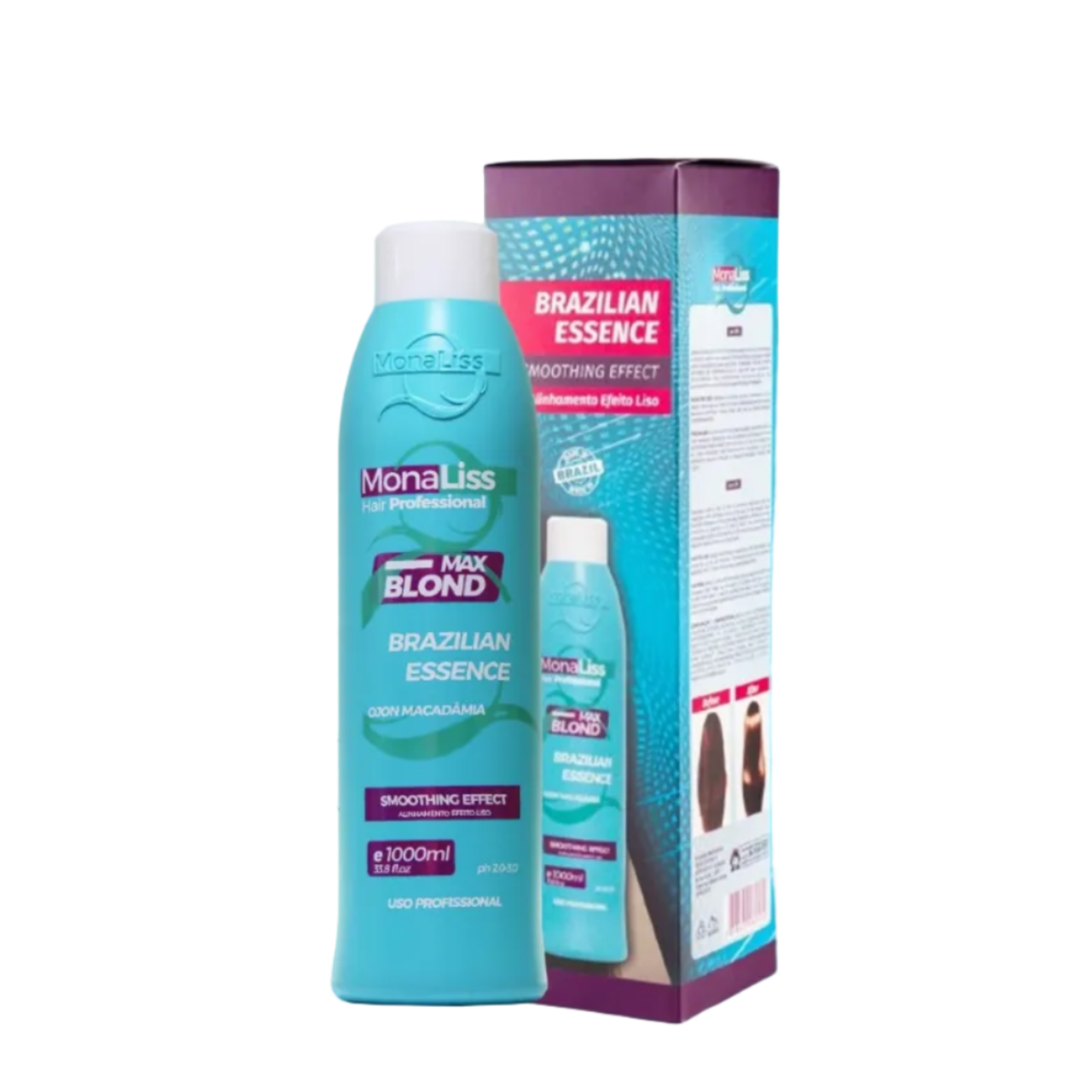 Monaliss Hair Professional Max Blond Formaldehyde Free Hair Straightening 33.8 fl oz