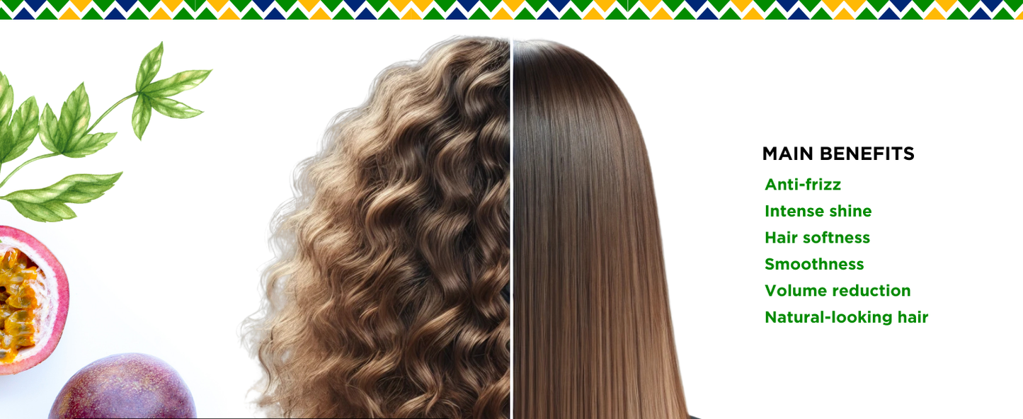 MARACUJA Hair Botox - Passion Fruit Brazilian Botox, Hair Harmonization, Anti-frizz - Intensive Treatment for all hair types, Hair Mask for Damage Repair and Control of Frizz and Volume - 17,63 oz
